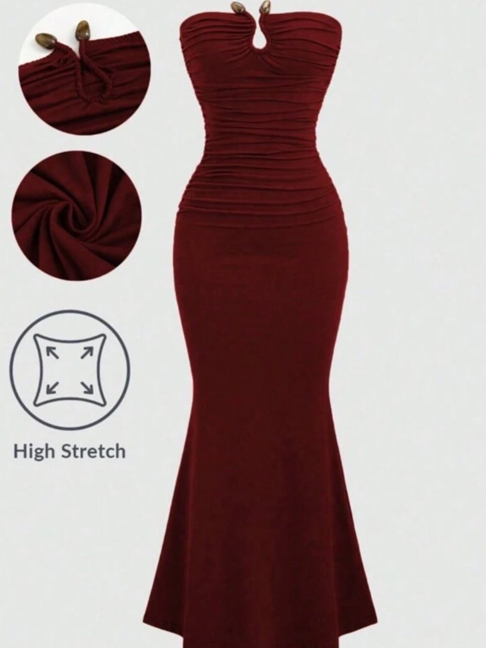 Burgundy Sleeveless Maxi Dress- Worn Once